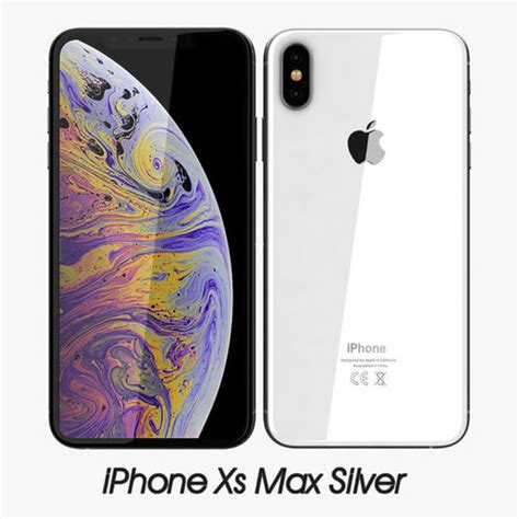 Apple Iphone Xs Max Silver 3d Model Cgtrader