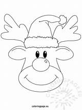 Reindeer Rudolph Rentier Coloringpage Window Folgenden Christmas2 sketch template