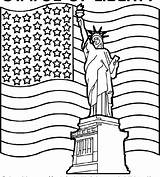 Flag American Printable Coloring Getcolorings Waving sketch template