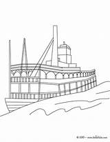Coloring Steamboat Pages Boat Print Color Online Drawings sketch template