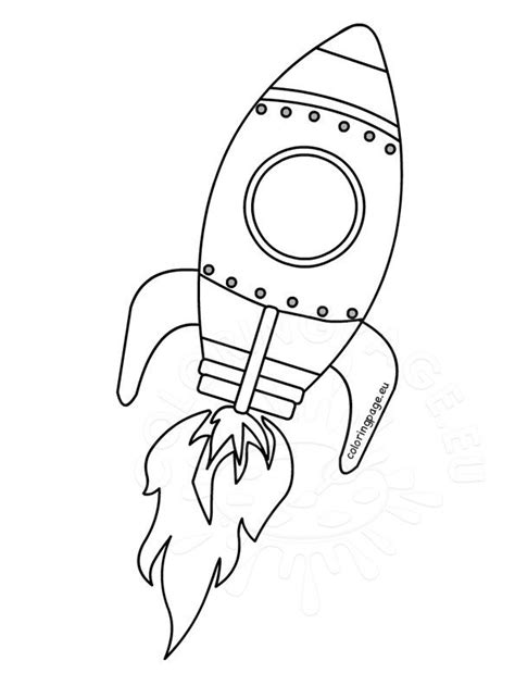 rocket coloring page  preschool coloring page