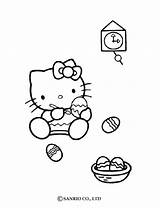 Kitty Hello Easter Coloring Pages Eggs Printable Kids Happy Print Friends Color Paques Activities Stencil Hellokids Colouring Online Oeufs Ausmalen sketch template