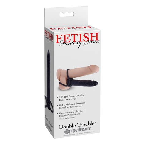 Fetish Fantasy Double Trouble Strap On 5 5 Black Sex Toys At Adult