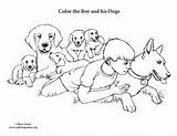 Coloring Boy Dogs Pet Dog Pages Puppies Sponsors Wonderful Support Please Pets Choose Board sketch template