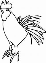 Coloring Rooster Wecoloringpage sketch template
