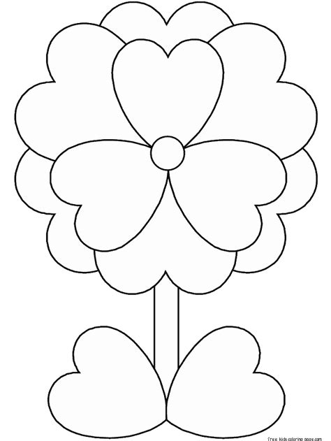 flower bouquet coloring pages valentines dayprint  valentines day