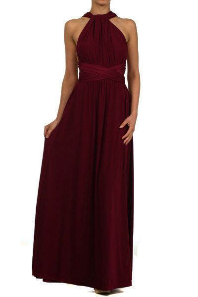 Floor Length Burgundy Wine Red Infinity Dress Bridesmaid Dress