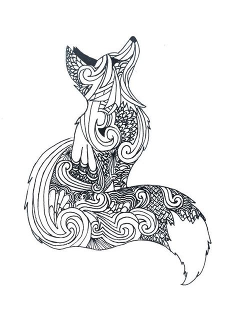 fox coloring page animal coloring pages fox art
