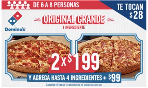 ofertas en dominos pizza promociones  descuentos mayo  promodescuentoscom