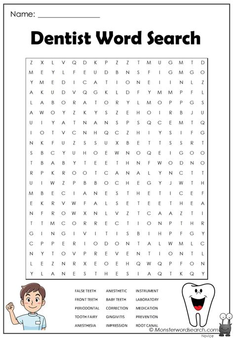 dentist word search