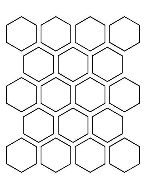 full page  printable hexagon template  quilting printable
