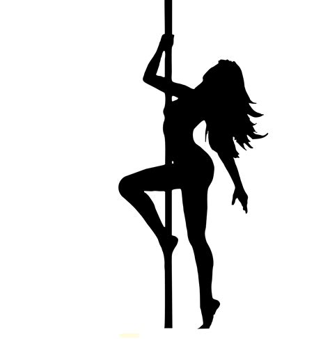sexy lady silhouette pole dancer laptop vinyl car camper truck sticker