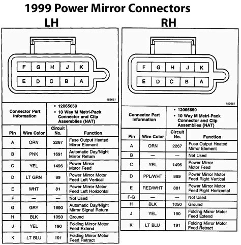 silverado mirror wiring diagram