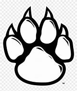 Panther Paw Print Claw Outline Clipart Cat Transparent sketch template