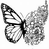 Butterfly Mandala Tattoo Flower Cricut Svg Coloring Flowers Pages Template Choose Board Butterflies Drawings sketch template