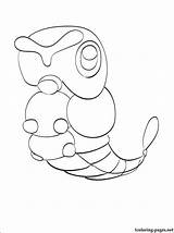 Coloring Pages Caterpie Getdrawings Pokemon sketch template