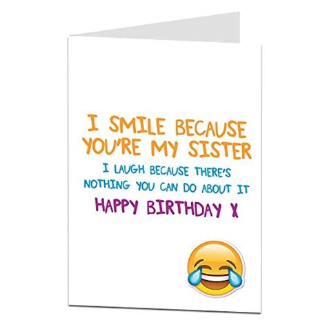 Funny Sister Birthday Card Uk