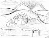 Hobbit Hole Coloring Uncolored Pages Drawings Deviantart sketch template