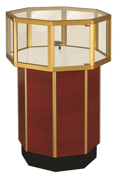 Clear Vision Octagonal Jewelry Glass Display Case