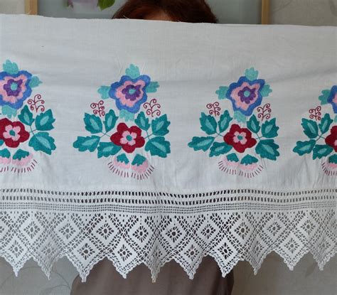 cotton lace embroidered trim antique crocheted lace