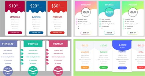 cool bootstrap  pricing table examples   gosnippets
