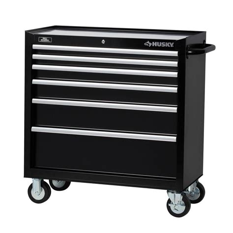 Husky 36 In 6 Drawer Tool Cabinet Black H36tr6 The Home Depot