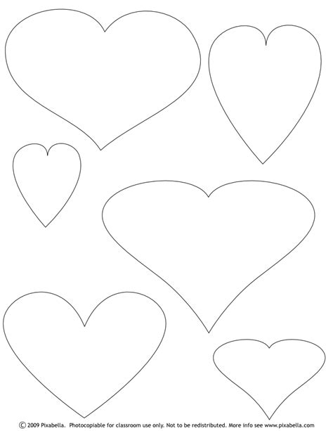 printable heart shapes coloring home