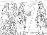 Joshua Gibeonites Israelites Printable Caleb Sofia Josué Cross Deceive Jericho sketch template