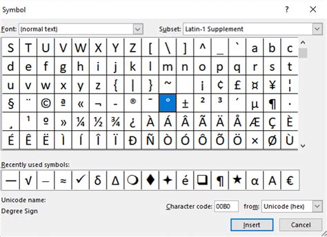 ways  insert  type  degree symbol  powerpoint