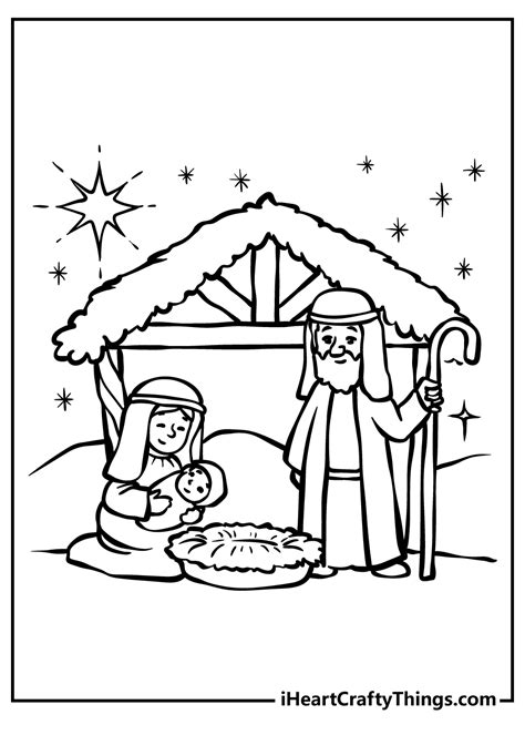 birth  christ coloring pages