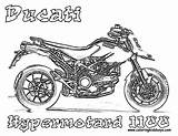 Coloring Ducati Pages Motorcycle Hypermotard Colouring Kids sketch template