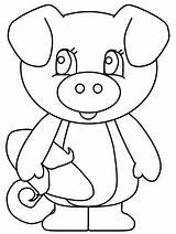 Pig Coloring Pages Animals Printable Kb sketch template