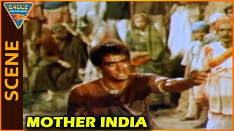 Mother India Movie Sunil Dutt Action Scene Nargis Dutt Raaj Kumar