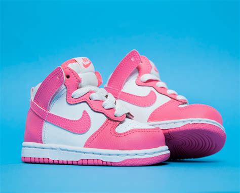 tiny pink trainers   cute  nike dunk high trainers   exception schuhe