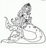 Sirena Sirenas Amigas Ariel sketch template