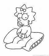Coloring Pages Simpson Simpsons Maggie Homer Marge Print Characters Color Printable Bart Skateboard Colouring Getcolorings Cartoons Comments Colorings Getdrawings Library sketch template