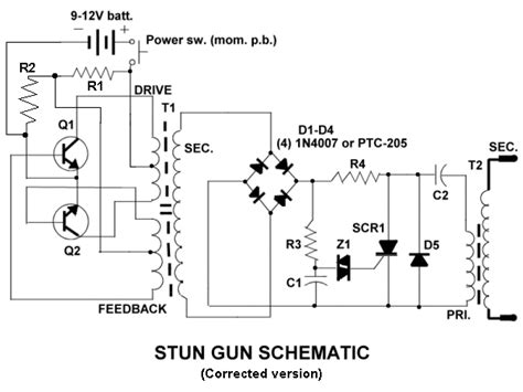 amateur circuitry schematics stun gun