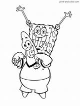 Spongebob Patrick Squarepants Ausmalbilder Colorir Patricio Stella sketch template