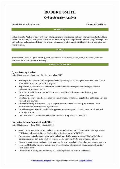 entry level cyber security resume   experience inspirational