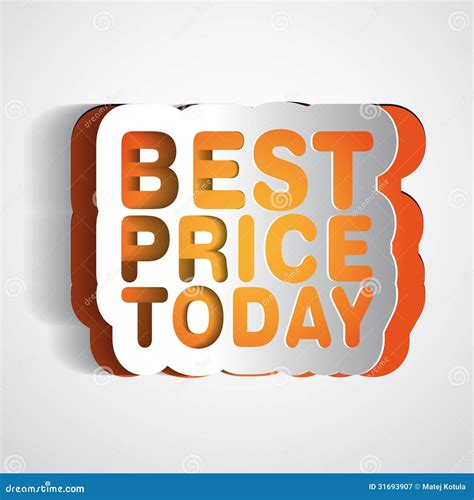 paper sign  price today sticker design stock illustration illustration  save shopping