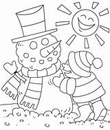 Winter Coloring Pages Color Kids Colouring Preschool Christmas Toddlers Print Season sketch template