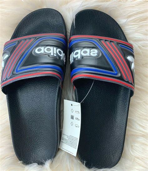 nwt  adidas men original adilette black slipper