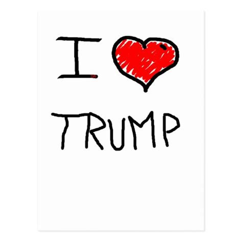 love trump  postcard zazzle
