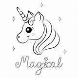 Unicorn Coloring Pages Baby Printable Cute Cartoon Unicorns Vector Magical Head Kids Year Olds Word Color Print Illustration Emoji Adults sketch template