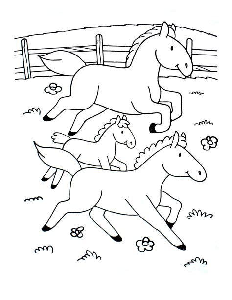 horses animal coloring pages  kids  print color