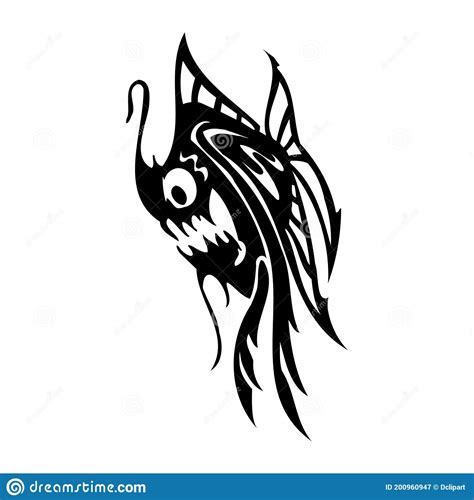 tribal fish sea monster svg digital  tribal tattoo cricut