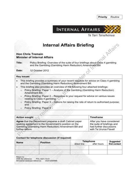 template  briefing paper   write  good briefing note