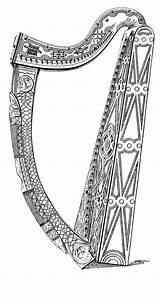 Harp Celtic Choose Board Ink Irish sketch template