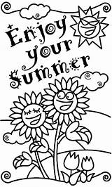 Summer Coloring Pages Adults Kids Sheets sketch template