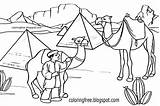 Coloring Egypt Pages Drawing Desert Camel Egyptian Kids Pyramids Printable Caravan Colouring Clip Camels Color Sahara Animal Transport Scene Printables sketch template